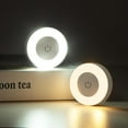 thumbnail image 1 of Night Touch Light Bright LED Push Lamp, 3 Colors Dimmable Rechargeable Puck Tap Nightlight Battery Operated, Wireless Stick on Lighting for Wall, Closet, Kitchen, Under Cabinet, Counter, 2 Pack, 1 of 7