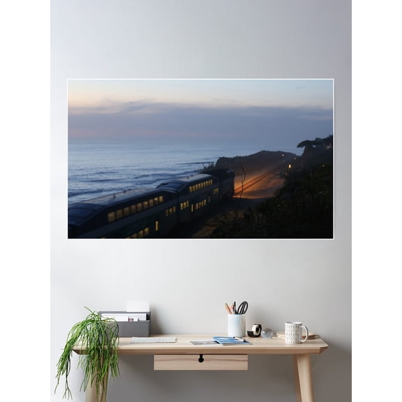Night Train Poster Wall Art, Modern Wall Decor For Living Room Bedroom, 16x24 UNFRAMED