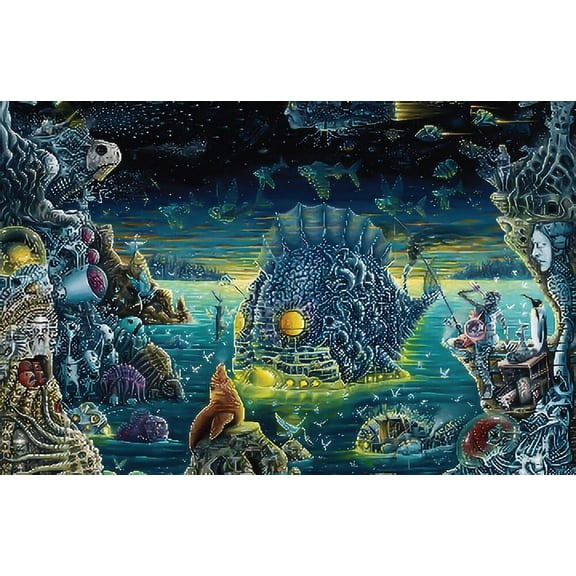 Night Trawlers by Robert Steven Connett Art Print Laminated Poster - 36.5" x 24.5"