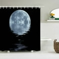 thumbnail image 1 of Night View Starry Sky Earth Moon 3d Printing Shower Curtain With Hooks Waterproof Fabric Home Bathroom Curtains 180x180cm, 1 of 4