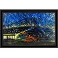 thumbnail image 1 of Night View of Brooklyn Bridge 40x26 Large Black Ornate Wood Framed Canvas Art by Joseph Stella, 1 of 2