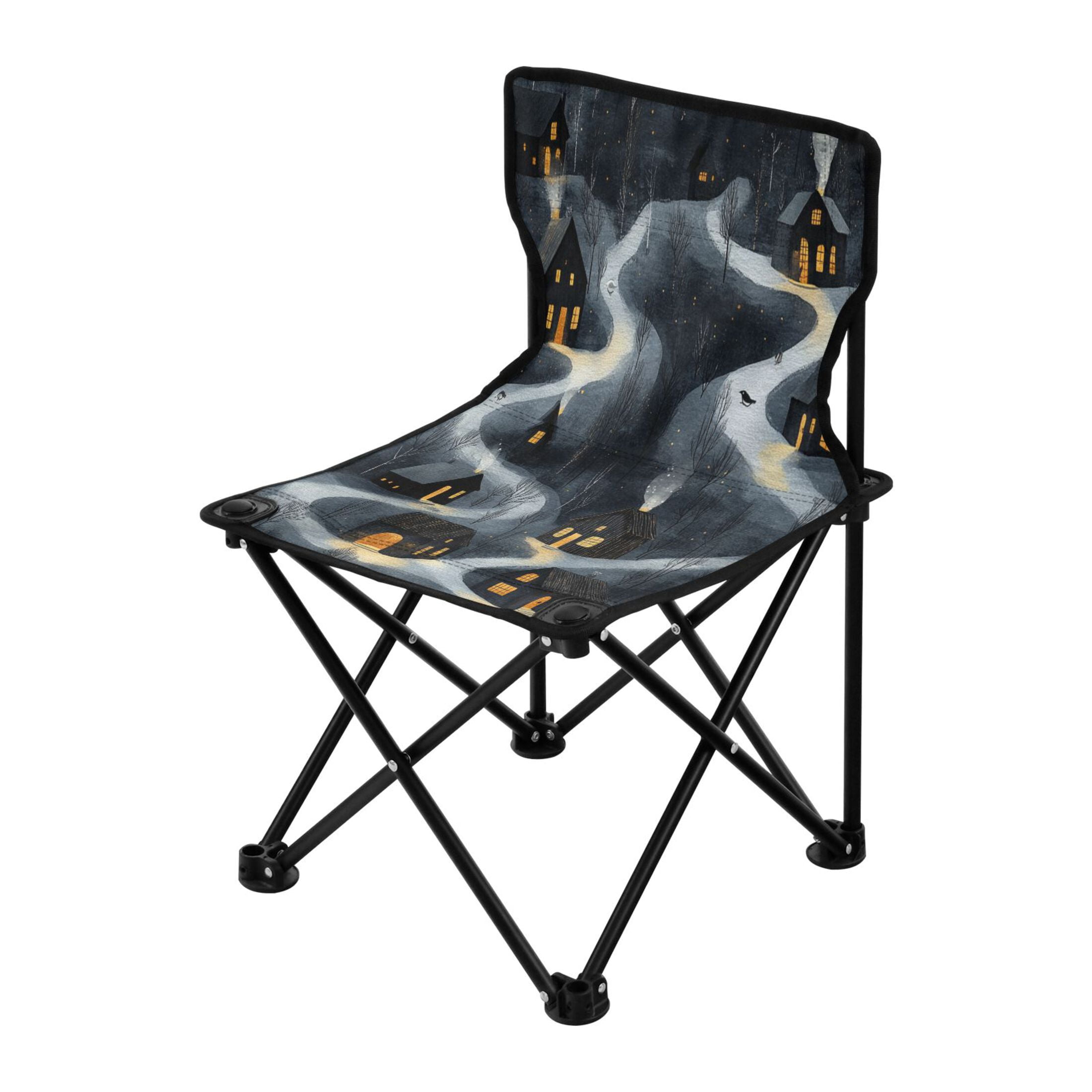 Night Village Kids Camping Chairs Folding Chair for Children 14.5x14.5in 600D Oxford Fabric 220lb Capacity