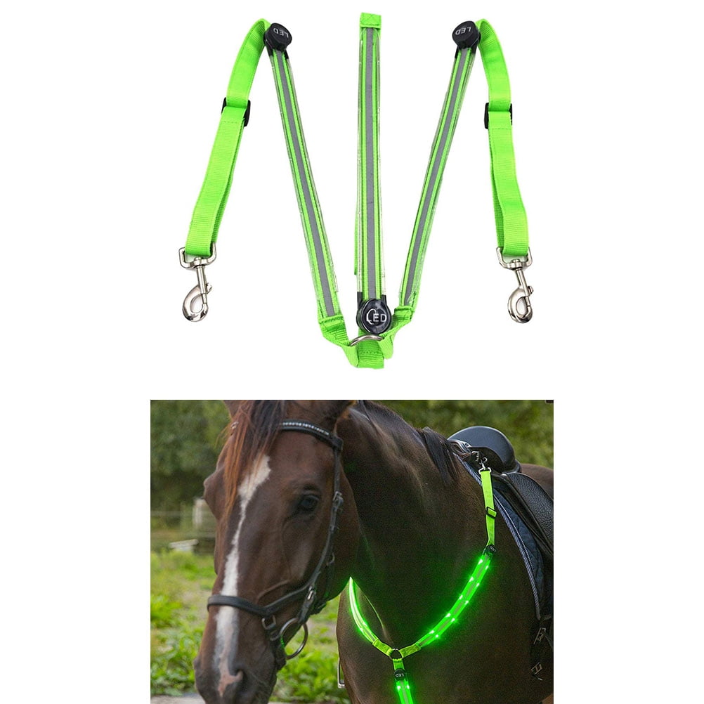 Night Visible LED Horse Chest Collar Luminous Horse Chest Strap Safety