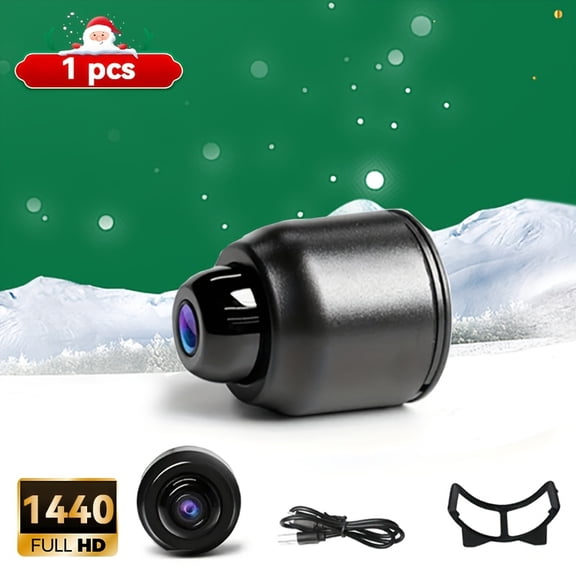 Night Vision 1440P HD Smart Camera, Ultra-Wide Angle Outdoor Security System, APP Control & SD/Cloud Storage, Ideal for Nanny/Property Monitoring - Christmas Gift