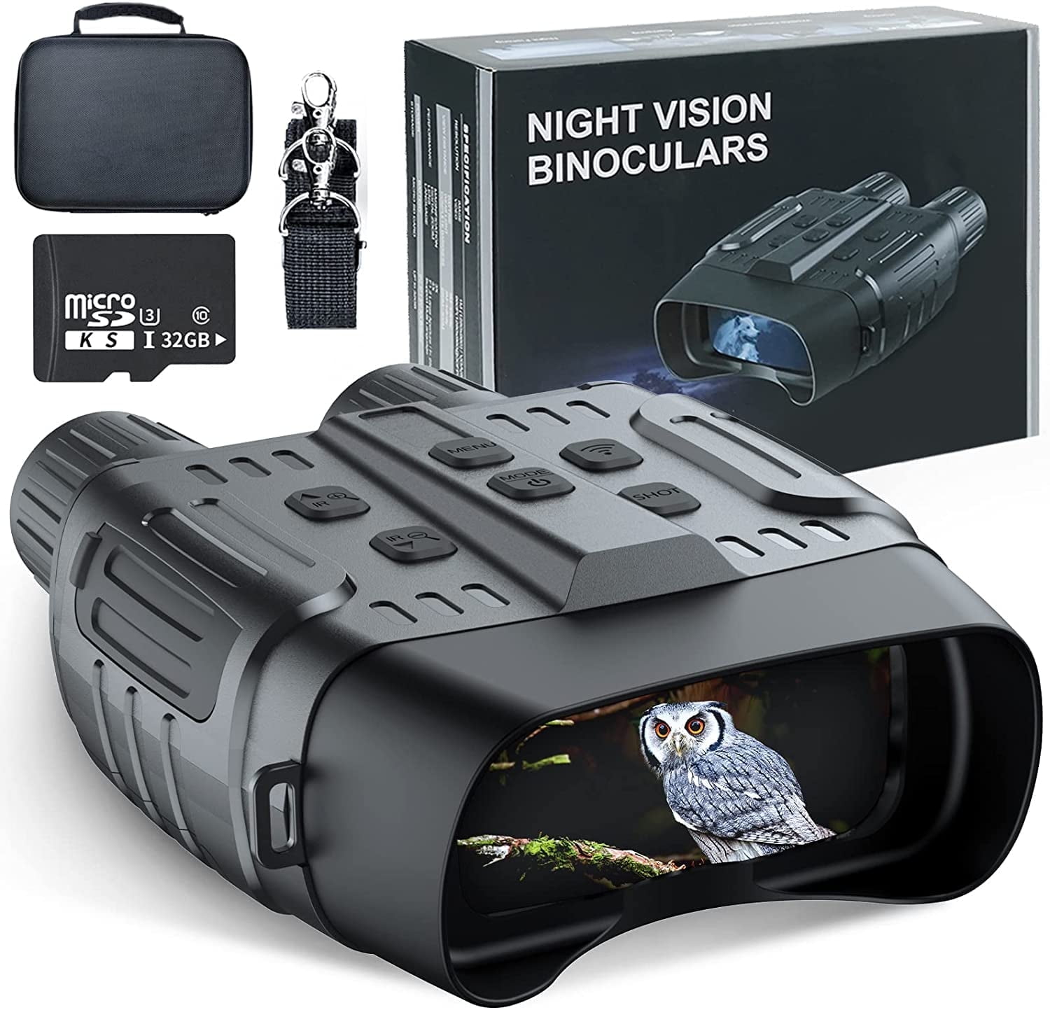 Ruaiok High Power Night Vision Binoculars with Super Zoom 