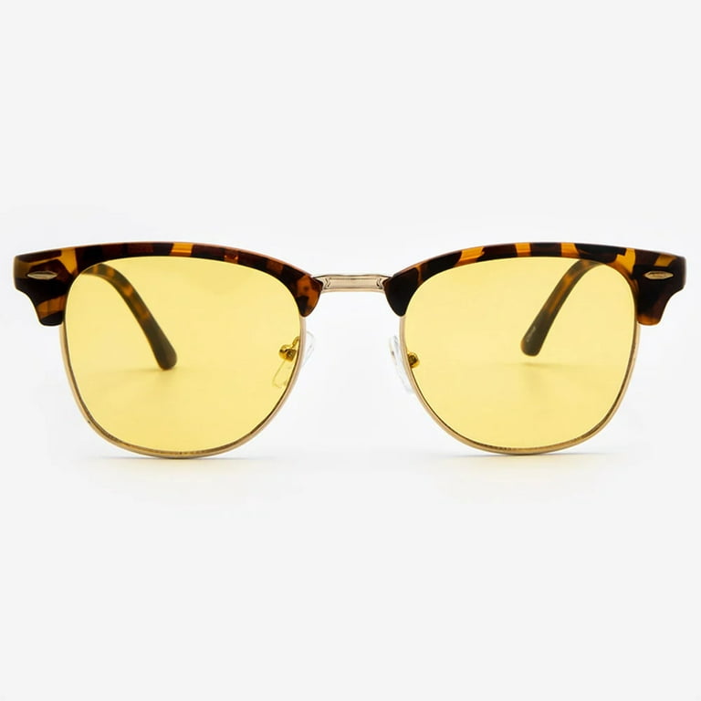 HD Night Driving Glasses Yellow Anti Glare Vision Tinted Unisex Sunglasses