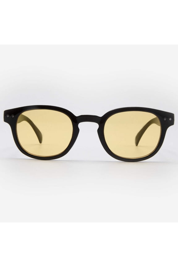 Night Vision Glasses Anti Glare Night Driving Glasses Yellow Tinted Sunglasses for Men and Women with HD Yellow Glasses for Night Driving Sun Glasses Vintage Lucca in Black