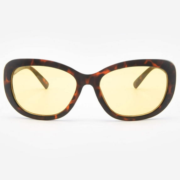 Night Vision Glasses Anti Glare Night Driving Glasses Yellow Tinted Sunglasses for Men and Women with HD Yellow Glasses for Night Driving Sun Glasses Vintage Venice in Matte Black