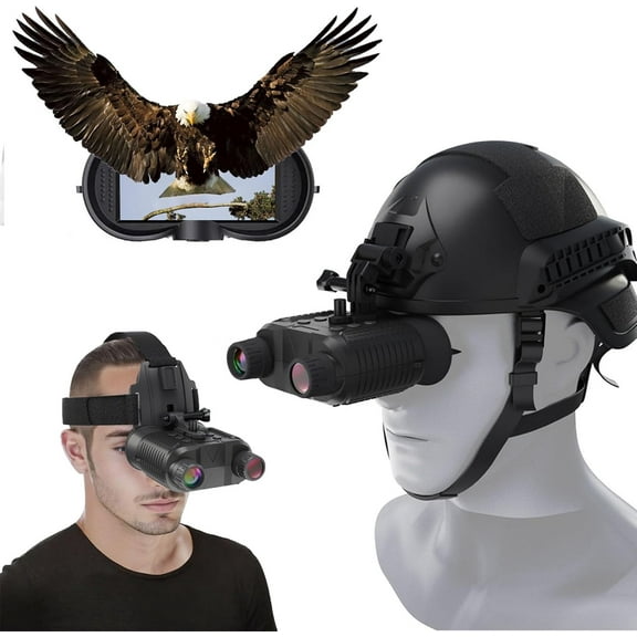 Night Vision Goggles Binoculars, 1312FT Digital Infrared Head Mounted Night Vision with, 2.7" Large Screen Can Save 1080P Video and 12M Photo, 8 X Digital Zoom, Include 32GB SD Card