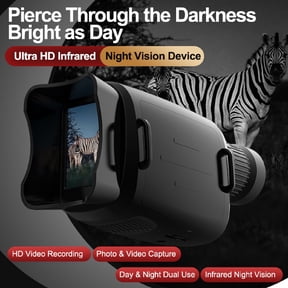 Night Vision Video Camera with 2000mAh Rechargeable Battery, 16X Zoom HD No Glow Infrared LED Night Vision Camera for Outdoor Camping & Security, Insert TF Card can Save Photo and Video