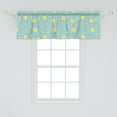 thumbnail image 1 of Ambesonne Night Valance Pack of 2, Cartoon Moon and Stars Art, 54"X18", Seafoam Pastel Yellow, 1 of 1