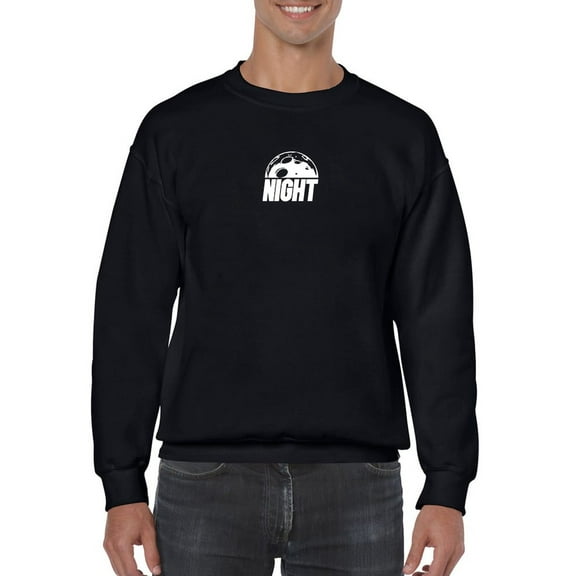 Night With A Half Moon Sweatshirt Men -GoatDeals Designs, Male x-Large
