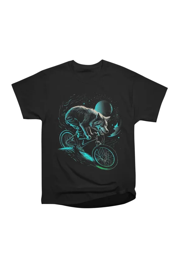 Night Wolf Rider T-Shirt Tee Gift For Him Merch For Her Apparel For Friend