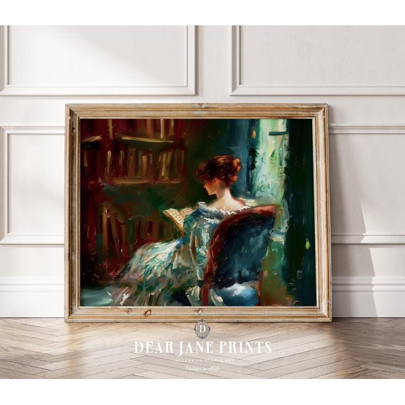 Night and Sleep Evelyn De Morgan British Art Famous Poster Vintage Library Elegant Woman Reading Office Decor Academia, UNFRAMED Size 30x30