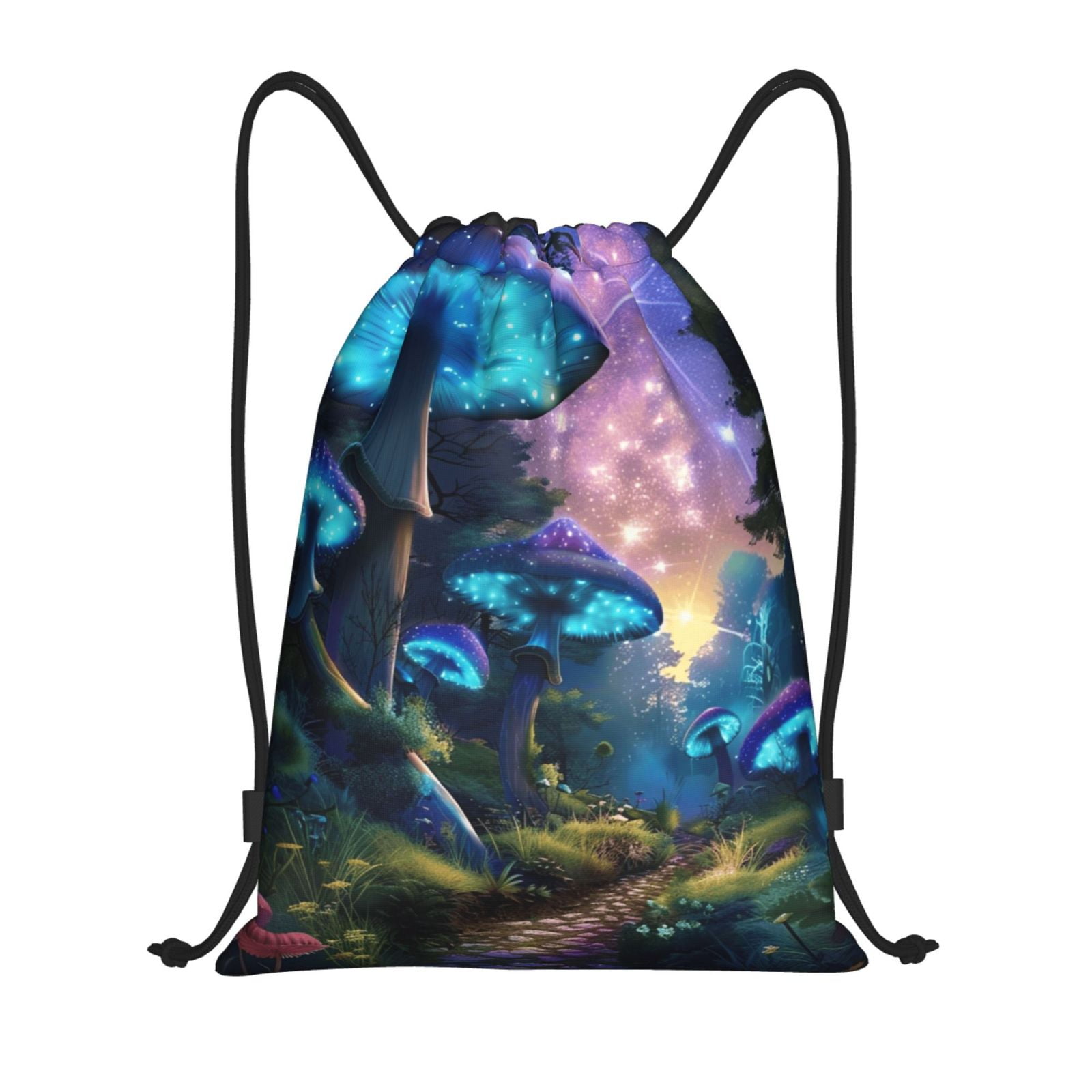 Night fluorescent plant Aesthetic drawstring bag backpack Fitness bag