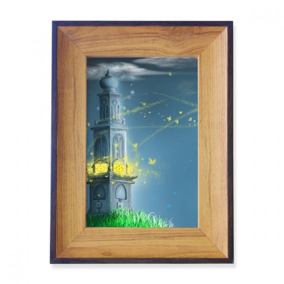 Night lighthouse fuying painting photo frame exhibition display art desktop painting
