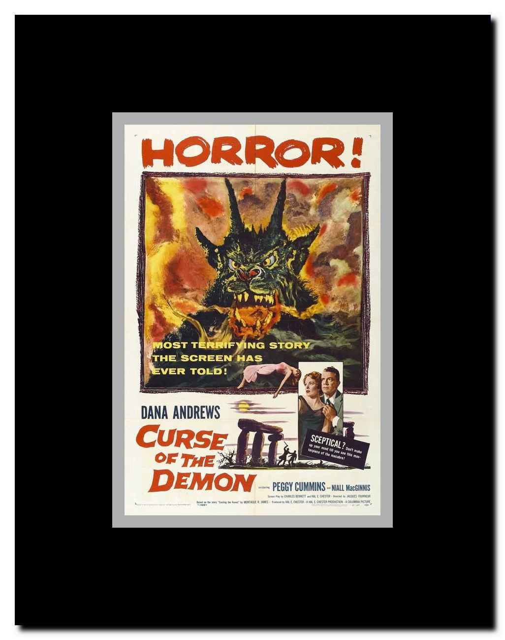 Night of the Demon Framed Movie Poster