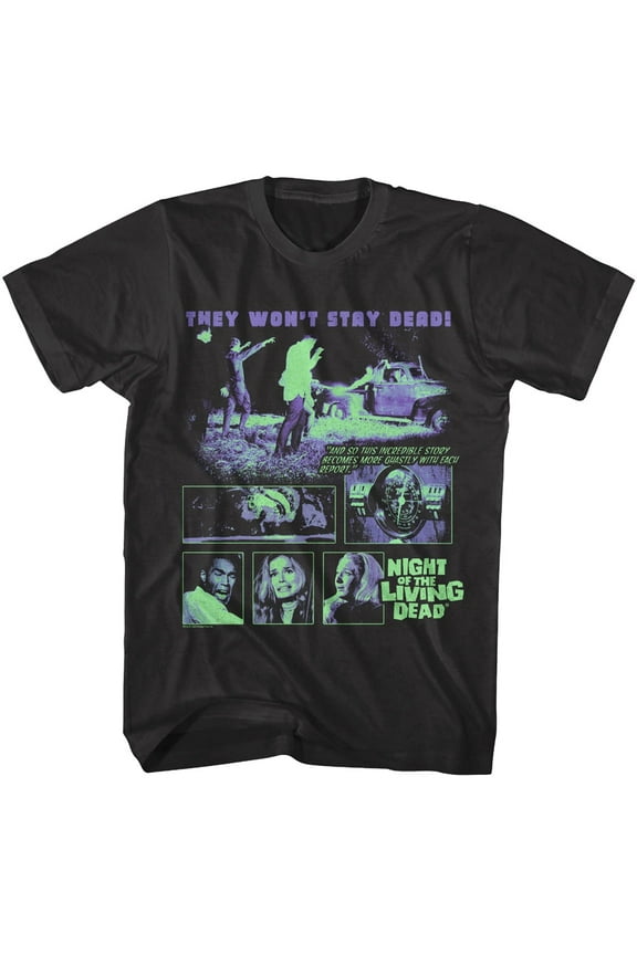 Night of the Living Dead Incredible Story Men's T Shirt (Black, Big&Tall3XLT)