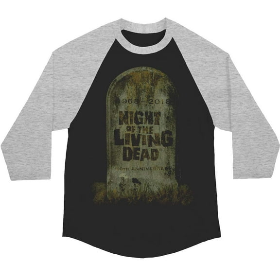 Night of the Living Dead Men's 50th Anniversary Ltd. Ed. Raglan Black Grey L