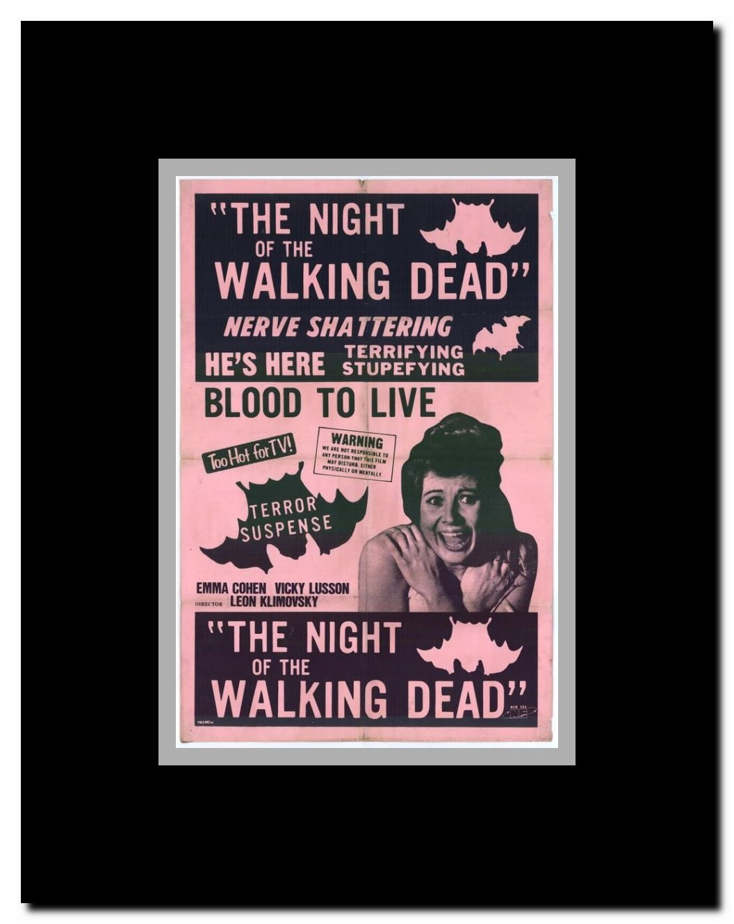 Night of the Walking Dead Framed Movie Poster
