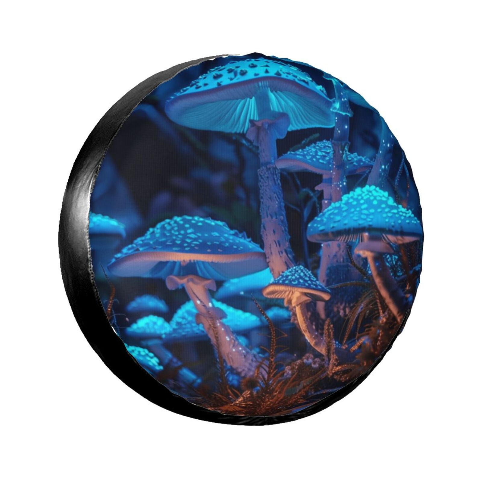 Night purple plant Spare tire cover wheel protector, weather resistant