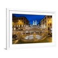 thumbnail image 1 of Art.com Night view of Fontana della Barcaccia and Spanish Steps, Piazza di Spagna, Rome, Lazio, Italy Photographic Print by Stefano Politi Markovina, White Frame Wall Art, 44" x 32", 1 of 4
