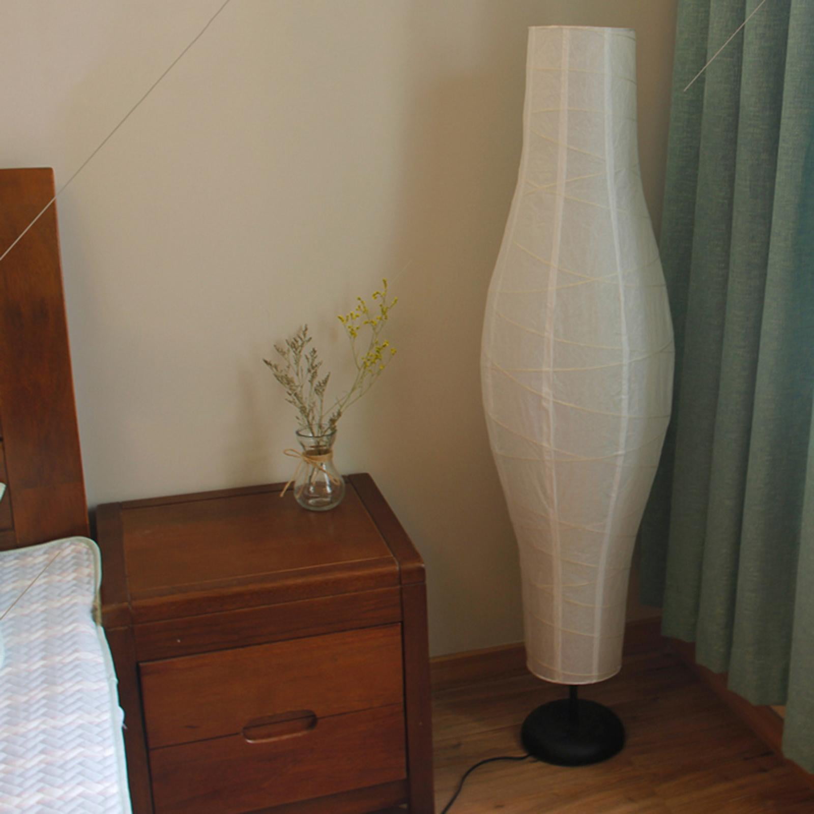 NightStand Floor Lamp Paper Shade for Bedrooms Parties Decor Easy ...