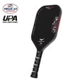 thumbnail image 1 of Warping Point Nightblade Pickleball Paddle Raw Carbon Fiber Foam-Filled Polymer Honeycomb Core UPA-A USAPA Approved Long Handle 1-Count, 1 of 7
