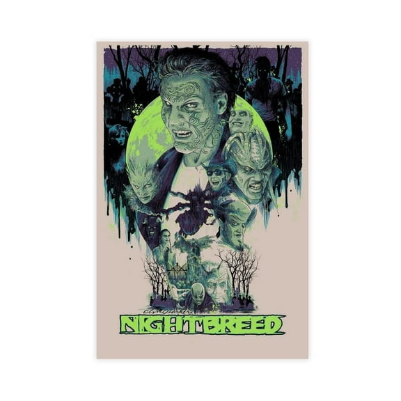 Nightbreed Horror Movie Poster Retro Classic Decoration Canvas Poster Wall Art Decor Print Picture Paintings for Living Room Bedroom Decoration