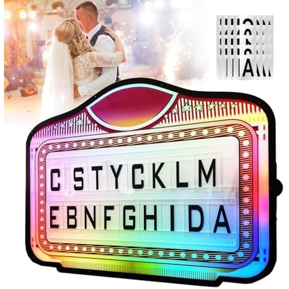 Nightclub Bottle Service Light Box for VIP Events,110+ Characters & 2pcs 5000mAh Battery,Dual-Sided LED Message Board- DIY 7-Color Changing Display &Writable Backboard$$Office