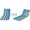thumbnail image 1 of Nightcore 3-Piece Beach Chairs Set for Adults, Adjustable Lawn Chair with Side Table for Outdoor Relaxing & Sun Tanning, Portable & Folding Recline Chaise Lounge for Beach, Patio, Camping (Stripe), 1 of 9