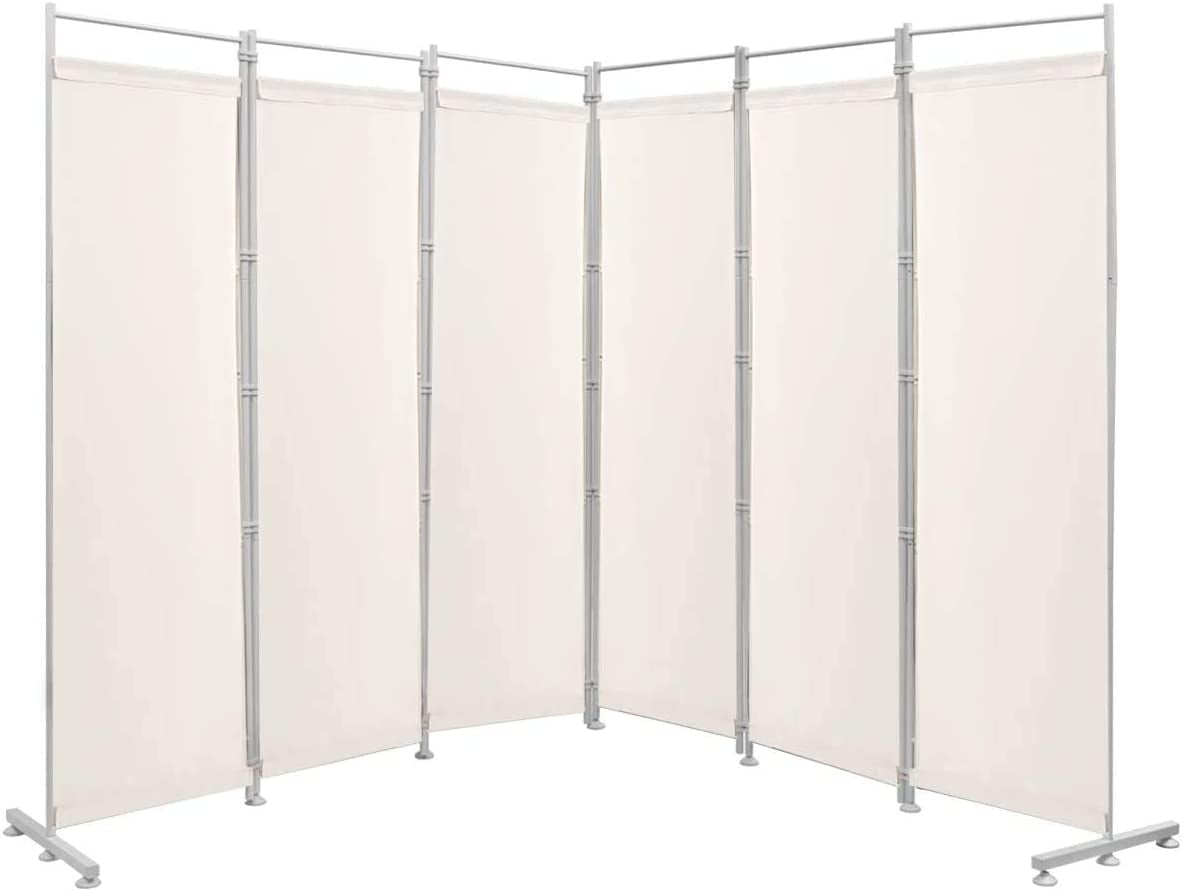Nightcore 6 Ft Room Divider, 6 Panel Folding Wall Divider, Freestanding ...