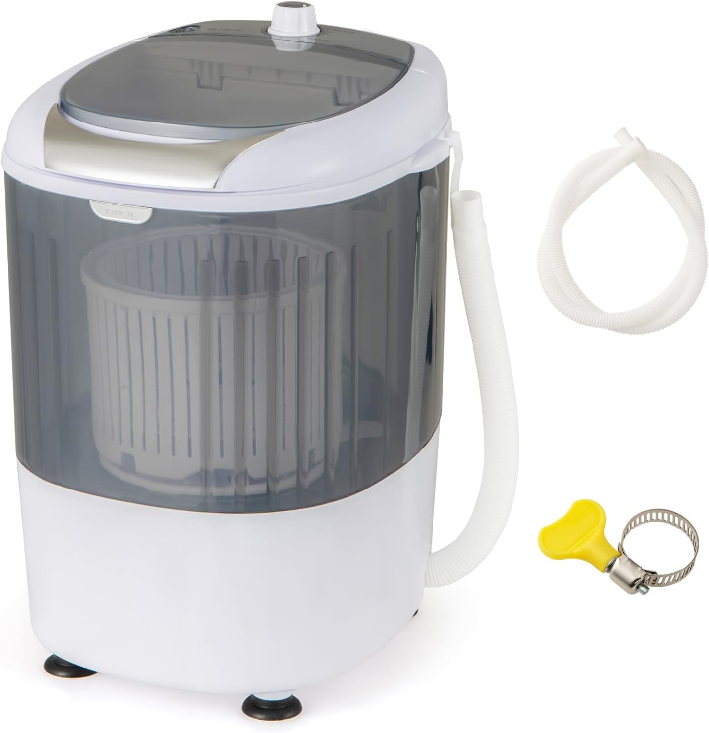 Portable Twin Tub Washing Machine - 14.3 Lb Capacity Compact Washer & Spinner Combo With Drain Pump For Apartments, Dorms, RVs
