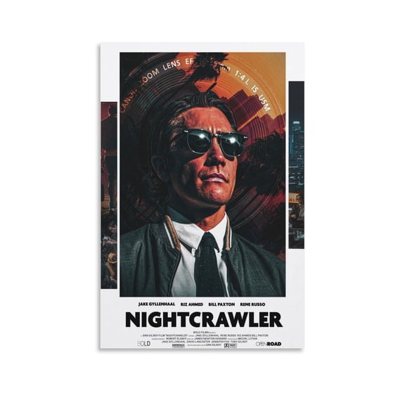 Nightcrawler Classic Movie Poster Canvas Wall Art Poster Decorative Bedroom Modern Home Print Picture Artworks Posters 16x24inch(40x60cm)