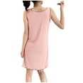 thumbnail image 1 of Nightdress for Women New Soft Cotton Nightgowns for Women Sleeveless Tank Sleepshirts V Neck Sleepwear Night Gown Comfy Casual Pajama New Pinky L, 1 of 4