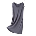 thumbnail image 1 of Nightdress for Women Long New Women Cotton Sleeveless Nightgown Soft Comfy Nightshirts Sleep Dress Lounge Loose Fitted Nightdress Gray One Size, 1 of 4
