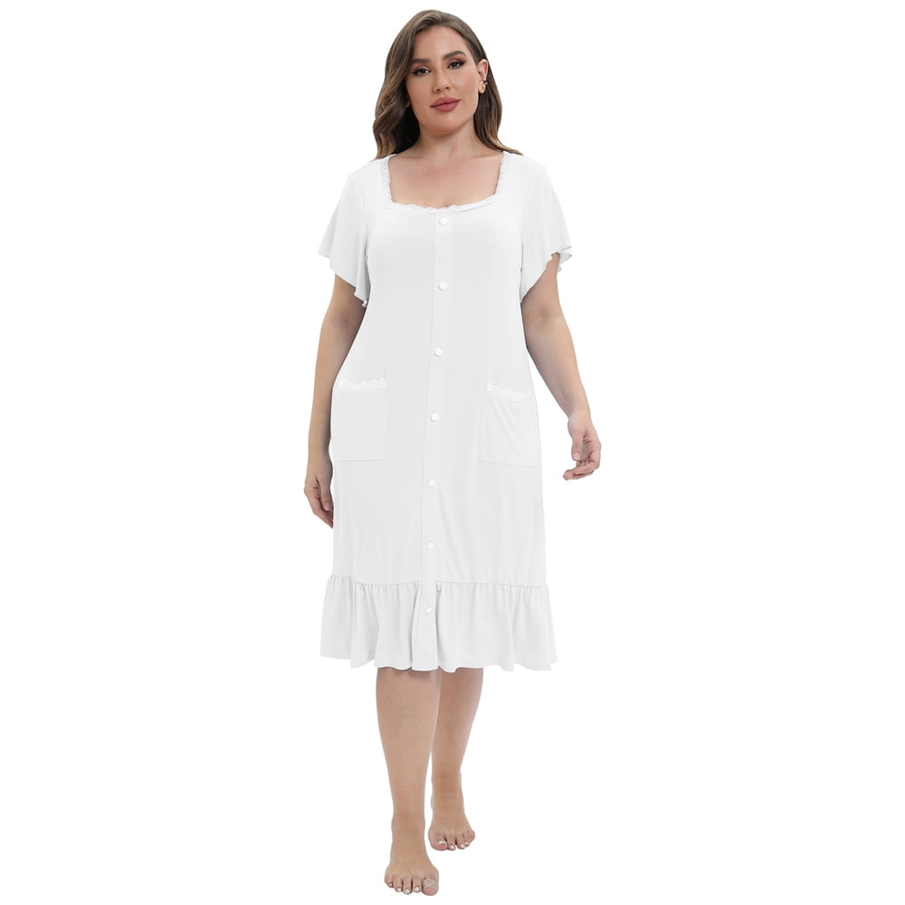 Nightdress for Women Plus Size - Nightgown for Women Sleepwear Loose ...