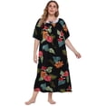 thumbnail image 1 of Nightdress for Women Long - Nightgowns for Women, Soft Nightgowns, Comfy 3/4 Sleeve Ladies Sleepwear Gown Nightdress for Women Plus Size XL-5XL, 1 of 9