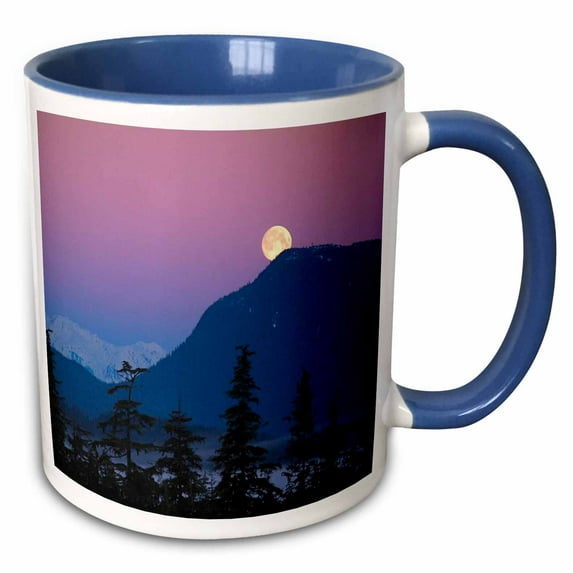 3drose, Nightfall in Alaska, 15oz Two-tone Blue Mug