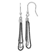 Nightfall Sterling Silver & Black Rhodium-Plated Chain Dangle Earrings