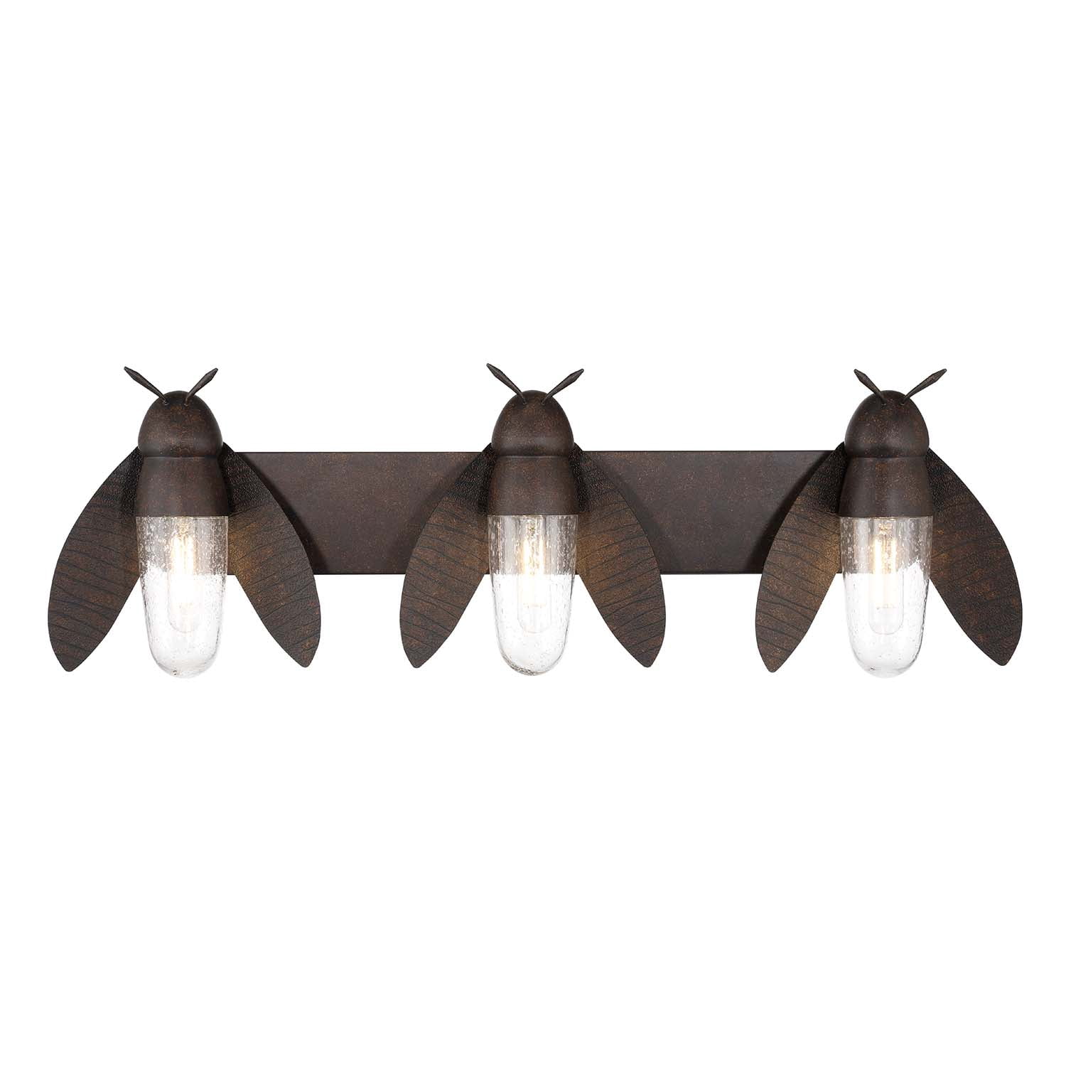 Nightflight Vanity Light, 3-Light, Rustic Bronze Finish