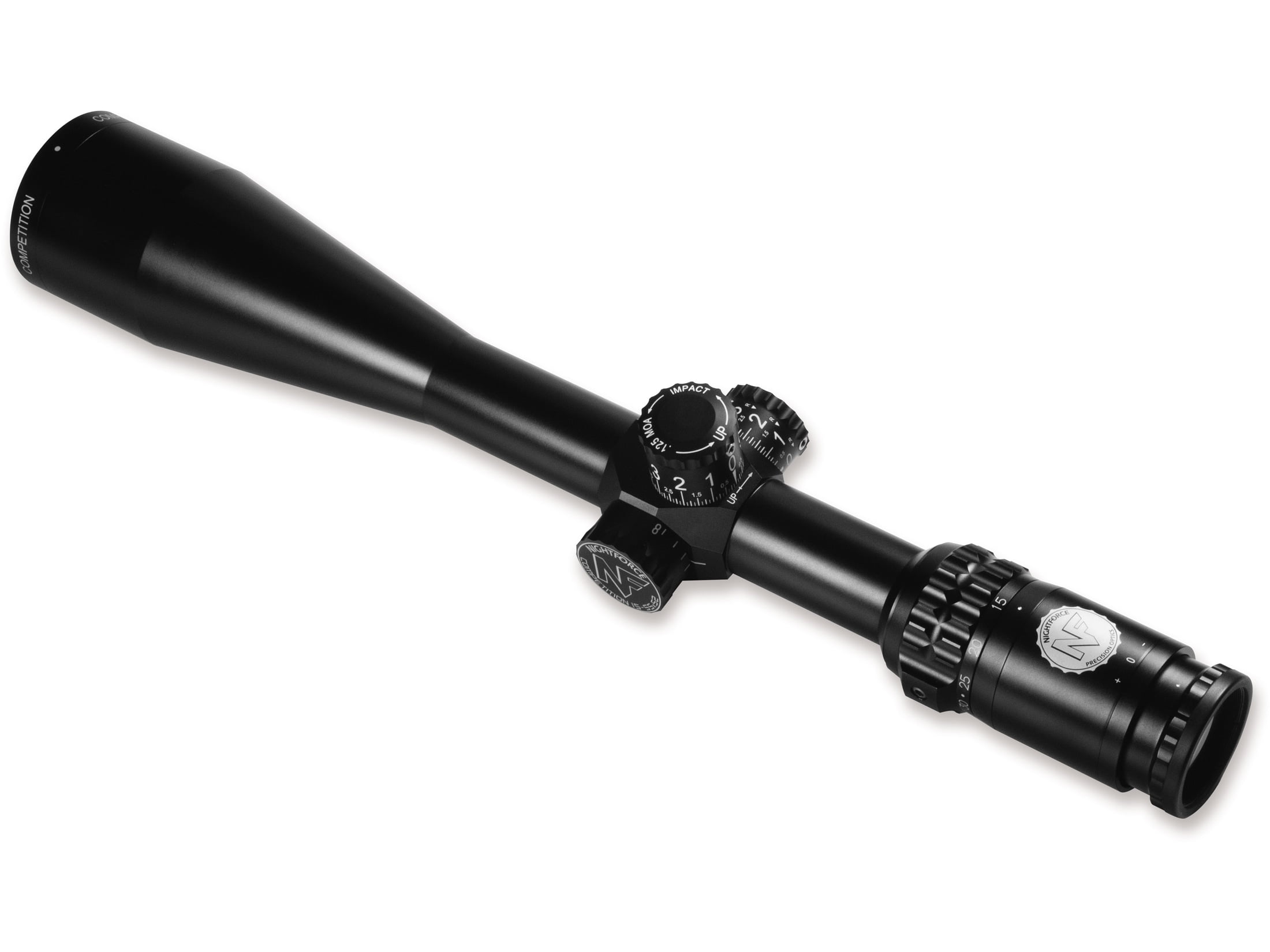 Nightforce Competition 15-55x52mm Riflescope, DDR-2 Reticle, 30mm Tube, ZeroStop, 1/8 MOA Turrets, 25 yd- Parallax (C513)
