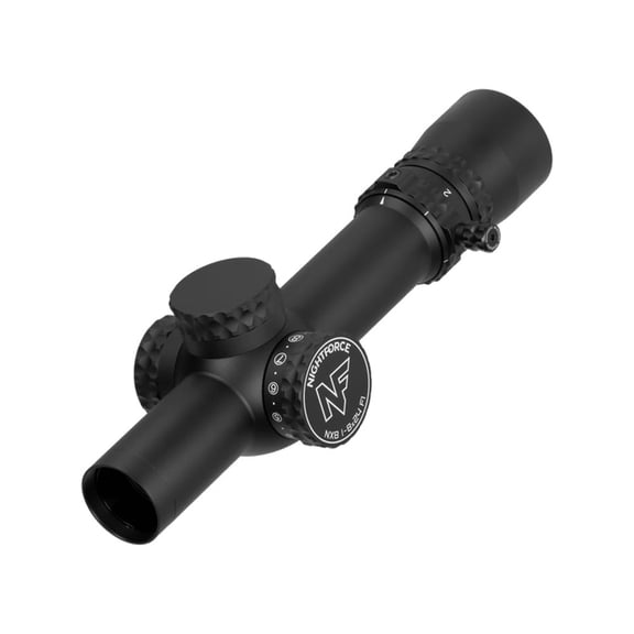 Nightforce NX8 1-8x24mm F1 Riflescope, FC-DMx MOA First Focal Plane Reticle, Capped E/W, .2 Mil-Radian, Power Throw Lever, Black (C710)