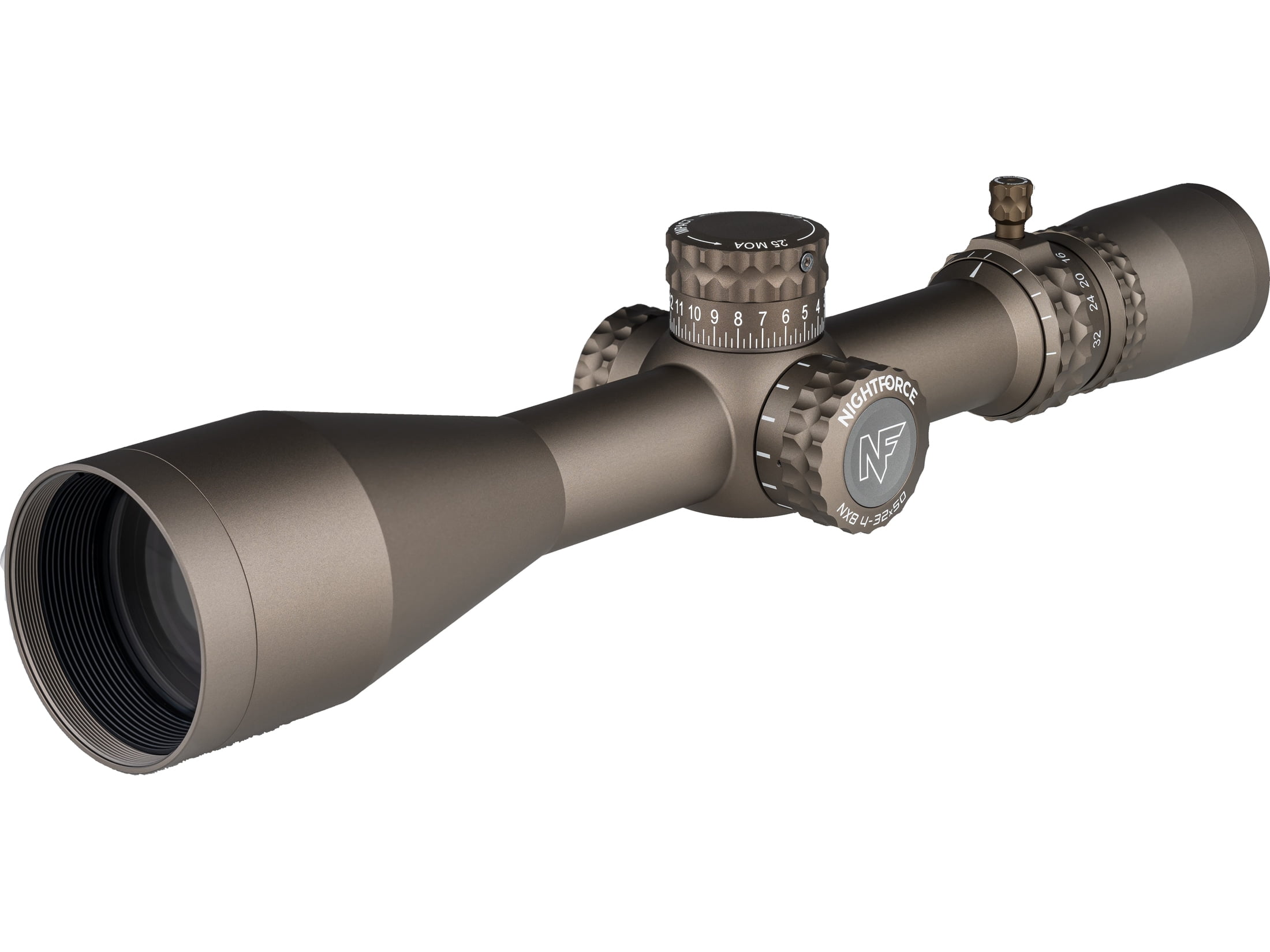 Nightforce NX8 F2 Rifle Scope 4-32x 50mm Illuminated MOAR-CF2D Reticle Dark Earth