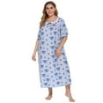 thumbnail image 1 of Nightgown Cotton Short Sleeve Soft Sleepwear Style Pajama Dress Vintage Princess Nightdress for Women, Women's Lace Nightdress Short Sleeve Nightgown Sleepwear Pajama, 1 of 9