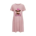 thumbnail image 1 of Nightgown for Woman Night Dress Short Sleeve Highland Cow Love Printed Sleep Shirt Cute Holiday Sleepwear Soft Ladies Nightwear, 1 of 5