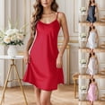 thumbnail image 1 of Nightgown with Built in Bra Racerback Sleeveless Night Shirt Spaghetti Strap Loose Fit Breathable Sleepwear Lightweight Sleepdress Z02 White M, 1 of 6