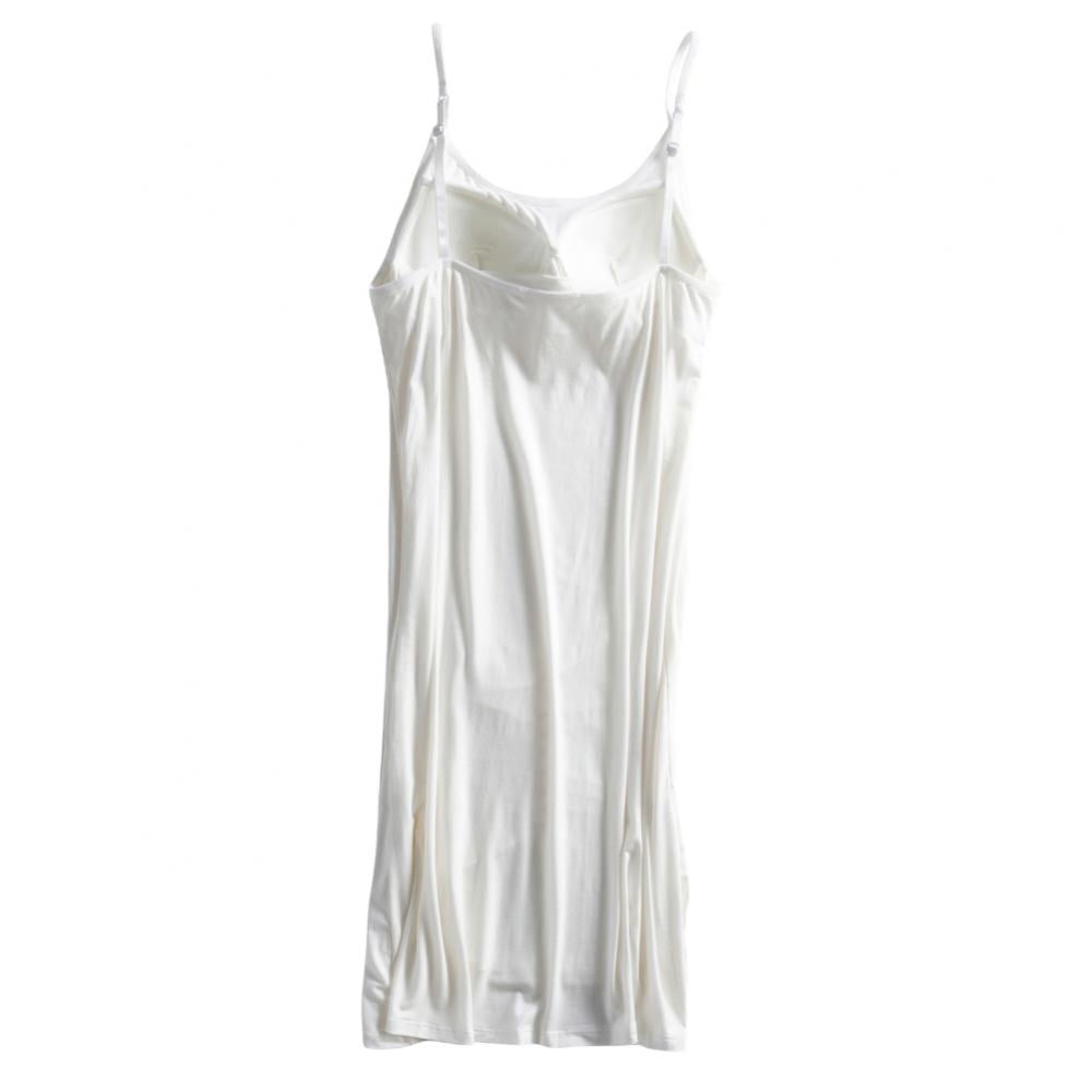 Nightgown with Built in Bra Sexy Full Slips Sleepwear Summer Sleeveless