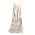 thumbnail image 1 of Nightgowns for Women New Women's Fashion Suspenders Nightgowns Sleeveless Thin Home Pajama Dress Thin Long Nightdress Soft Comfy Sleepshirt Sleepwear for Women Nightgown Beige M, 1 of 6