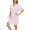 Nightgowns for Women Button Down House Dress Vneck Placket with Lapels